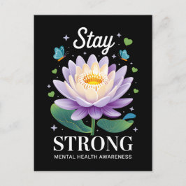 Stay Strong – Mental Health Awareness Wellness Sup Vykort