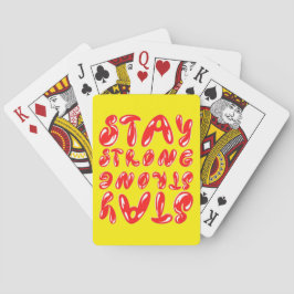 STAY STRONG, motivationsgraffiti stil Casinokort