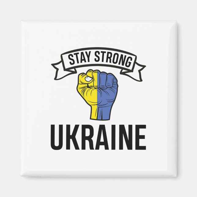 Stay Strong Ukraine - Peace - Freedom  Magnet (Framsidan)