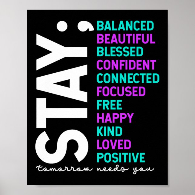 Stay Tomorrow Needs You Suicide Prevention Awarene Poster (Framsidan)