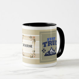 Stay True Personlig Bergskopp – Blommig Äventyr Mugg