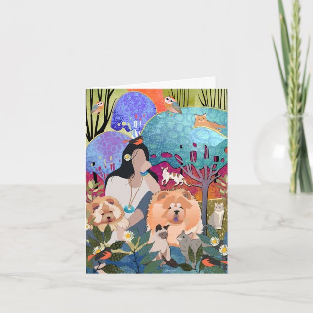 STAY VILD GYPSY CHILD - Chow Art-kort Helgkort (Framsida)