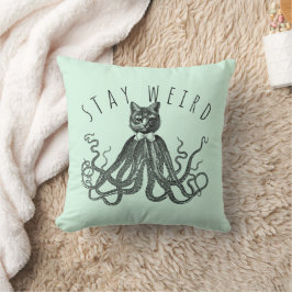 Stay Weird Catopus Cat and Octopus Mashup Kudde