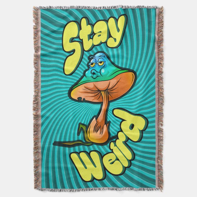 Stay Weird Psychedelic Mushroom with Spiral  Bkg Filt (Framsidan Vertikal)
