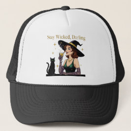 Stay Wicked Darling Retro Witch Keps