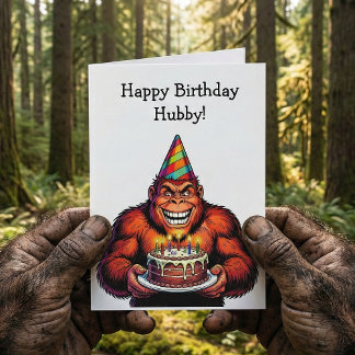 Stay Wild & Celebrate Big | Bigfoot Birthday  Kort