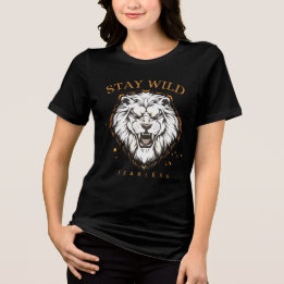 Stay Wild Fearless Lejon T-Shirt | Unisex Estetisk