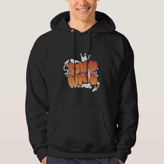 "STAY WILD" hoodie (Framsida)