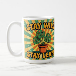 Stay wild leafy cute botanical Coffee Mug Kaffemugg