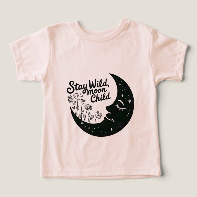 Stay Wild Moon Child Kids T-Shirt  (Design Framsida)
