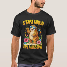 Stay Wild Stay Awesome Pangolin Kids Art.