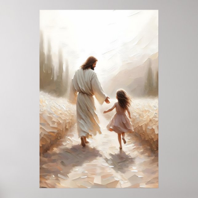 Stay With me Jesus and Children Jesus and Girl Poster (Framsidan)
