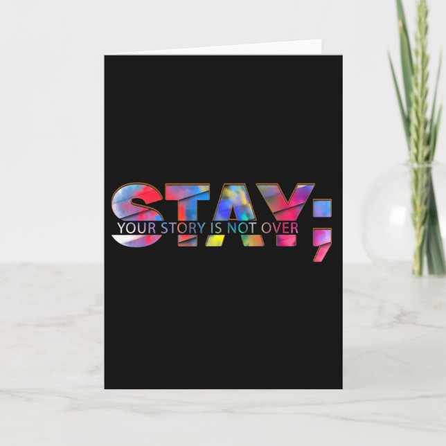 Stay Your Story Is Not Over Suicide Prevention Awa Kort (Framsida)