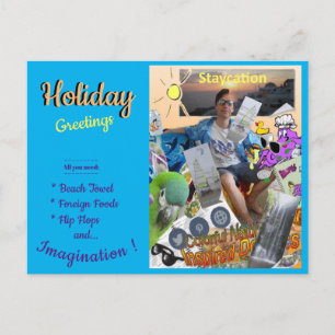 Staycation "Holiday Greetings"-vykort Vykort