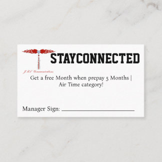 STAYCONNECTED Coupon Visitkort