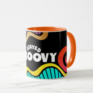 Stayed groovy hippie 60s designy doodle mugg