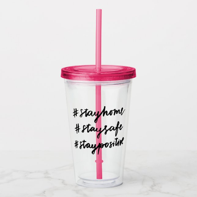 #Stayhome #staysafe #staypositiv Take Away Mugg (Framsida)