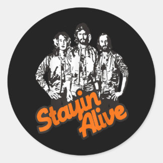 Stayin Alive Bee Gees Band Runt Klistermärke