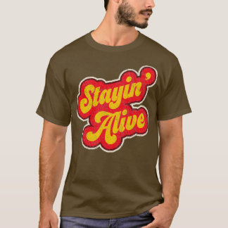 Stayin Alive Vintage 1970-talet Retro T Shirt
