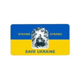 Staying strong, save Ukraine Adressetikett