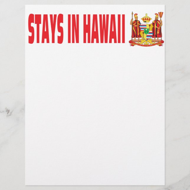 Stays in Hawaii Reklamblad (Framsidan)