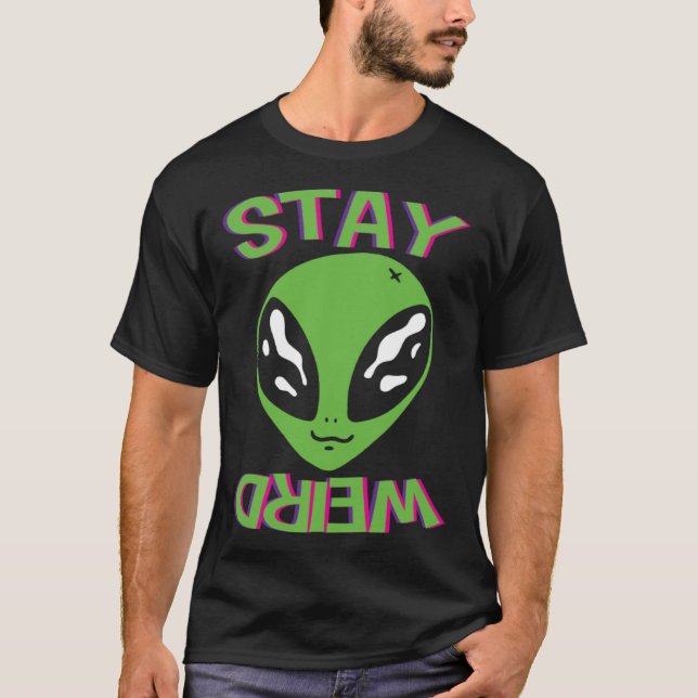 Stays Konstig Alien T Shirt (Framsida)