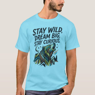StayWild Dröm Stort Varg T-Shirt – Utforska Det Vi