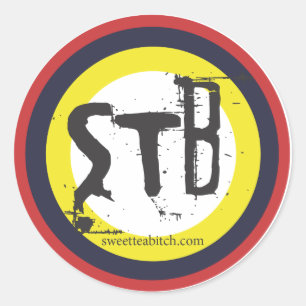 STB-logotypklistermärke Runt Klistermärke