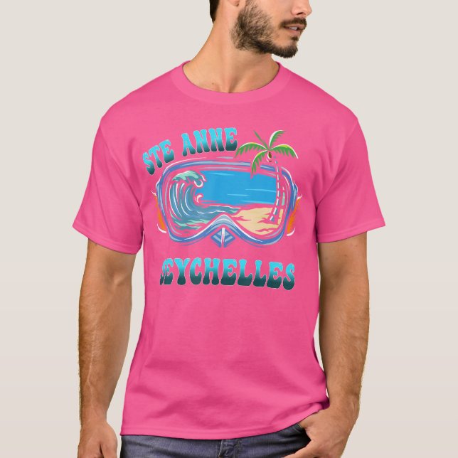 Ste Anne Seychelles Vacation Dyka Beach T Shirt (Framsida)