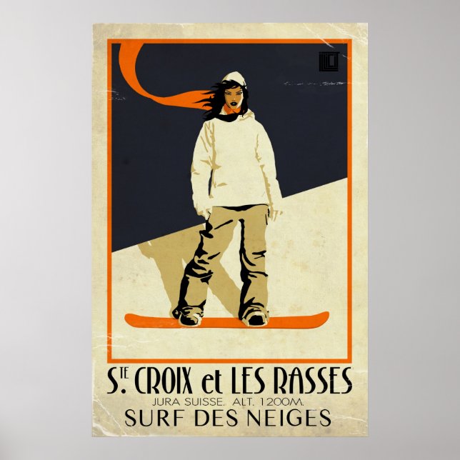 Ste. Croix et Les Rasses - Vintage Effect Poster (Framsidan)