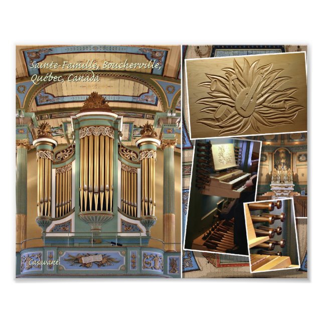 Ste Famille Church, Boucherville, Québec montage Fototryck (Framsidan)