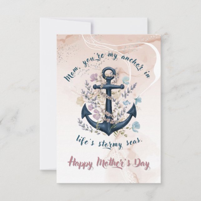 Steadfast Anchor - Flat kort i Mors dag (Framsida)