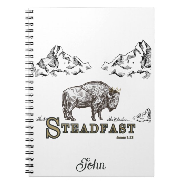 Steadfast Bible Journal Anteckningsbok (Framsidan)