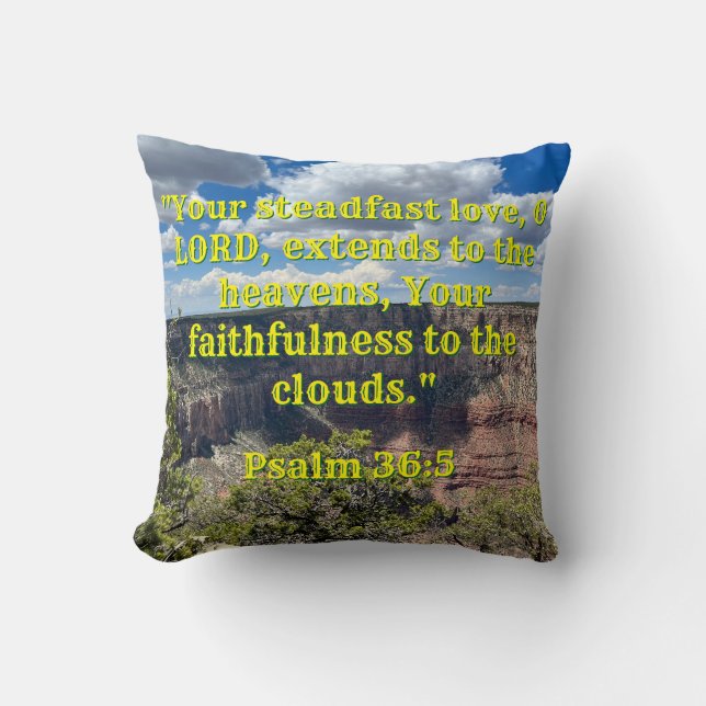 Steadfast Kärlek Clouds Psalm 6:5 Kudde (Framsida)