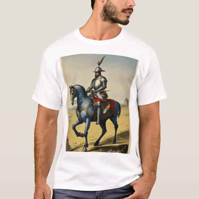 Steadfast Knight: Vintage Armor T Shirt (Framsida)