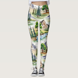 Steadfast Mountains Seamless Mönster Leggings