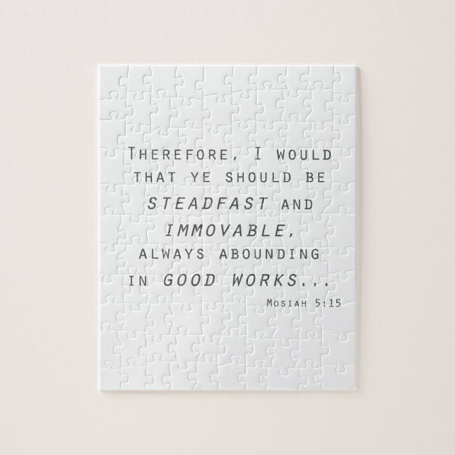 Steadfast, orörlig mosiah-lds-skript pussel (Vertikal)