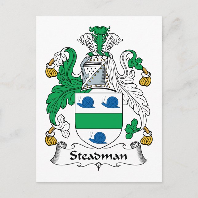 Steadman Family Crest Vykort (Framsida)
