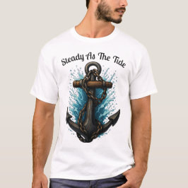 Steady as the Tide Anchor Nautical TShirt Design T Shirt