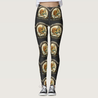 Steady Striders Club Rolig Snigel Löpare Vintage Leggings