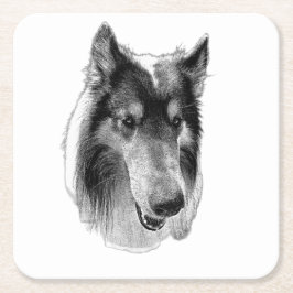 Steady Surface – Collie Underlägg Papper Kvadrat