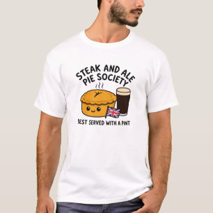 Steak and Ale Pie Society Tecknad Bild T Shirt