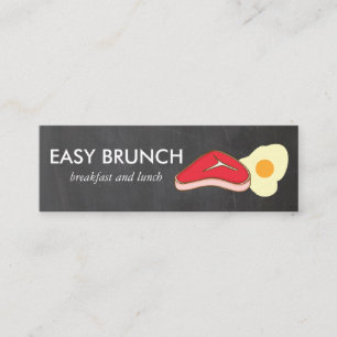 Steak and Eggs Chalkboard Mini Visitkort
