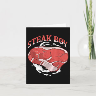 Steak Boy for Kött Älskare och Bbq Fläkt Grilling Kort