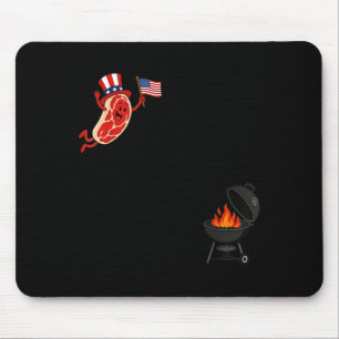 Steak Dom Dyk Rolig Farbror Sam Steak Flygande Musmatta