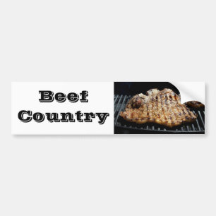 Steak grillar på - nötköttland bildekal