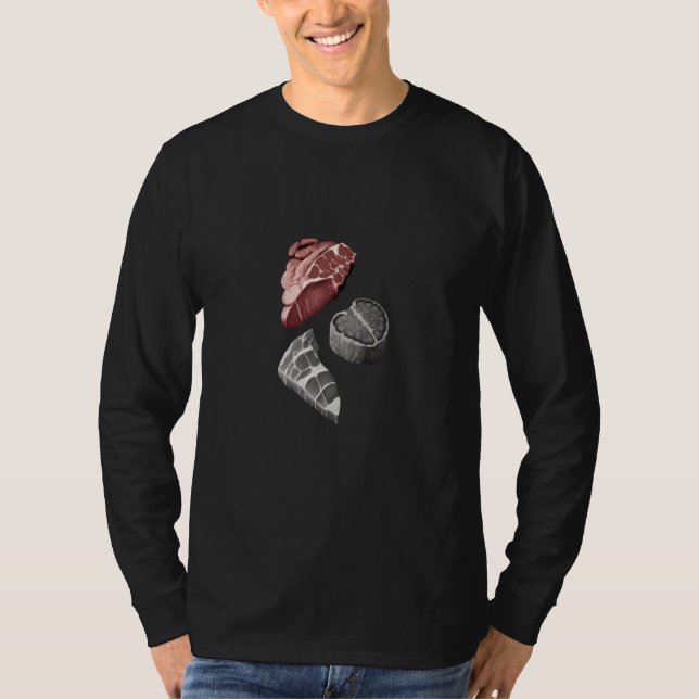 Steak Grilling Father Grayscale Griller Steak  2 T Shirt (Framsida)