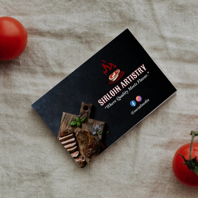 Steak House Business | Minimalistisk streckkod för Visitkort (Skapare uppladdad)