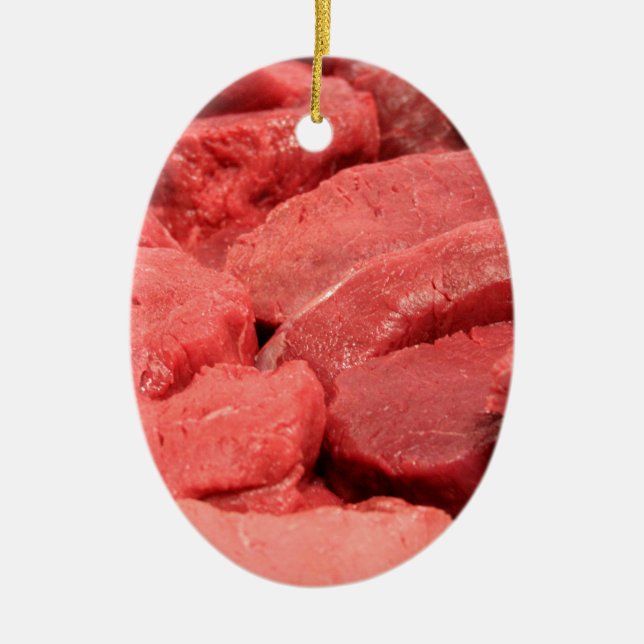 Steak Julgransprydnad Keramik (Framsidan)