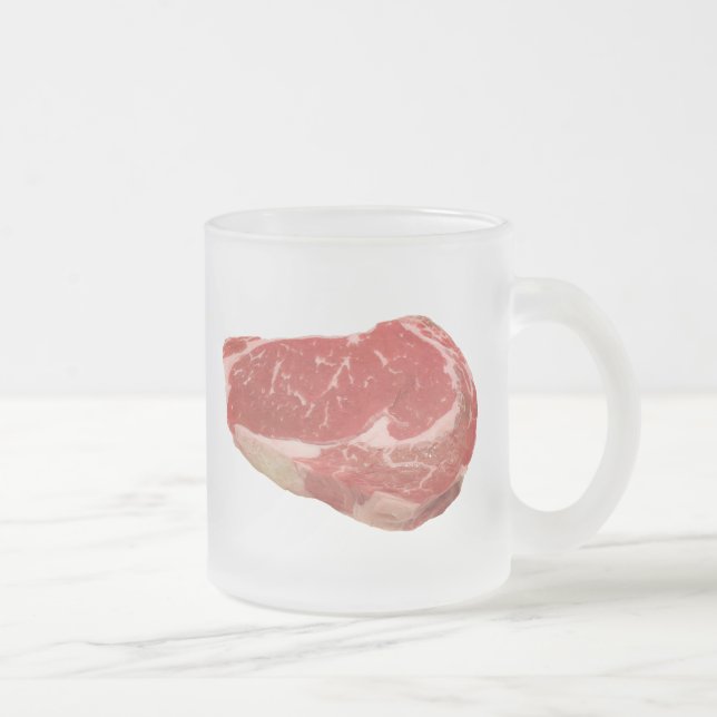 Steak- och ölmugg frostad glasmugg (Höger)